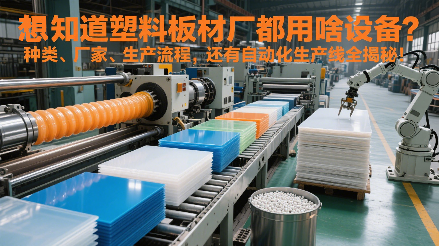 想知道塑料板材廠都用啥設(shè)備？種類、廠家、生產(chǎn)流程，還有自動化生產(chǎn)線全揭秘！20250729.jpg