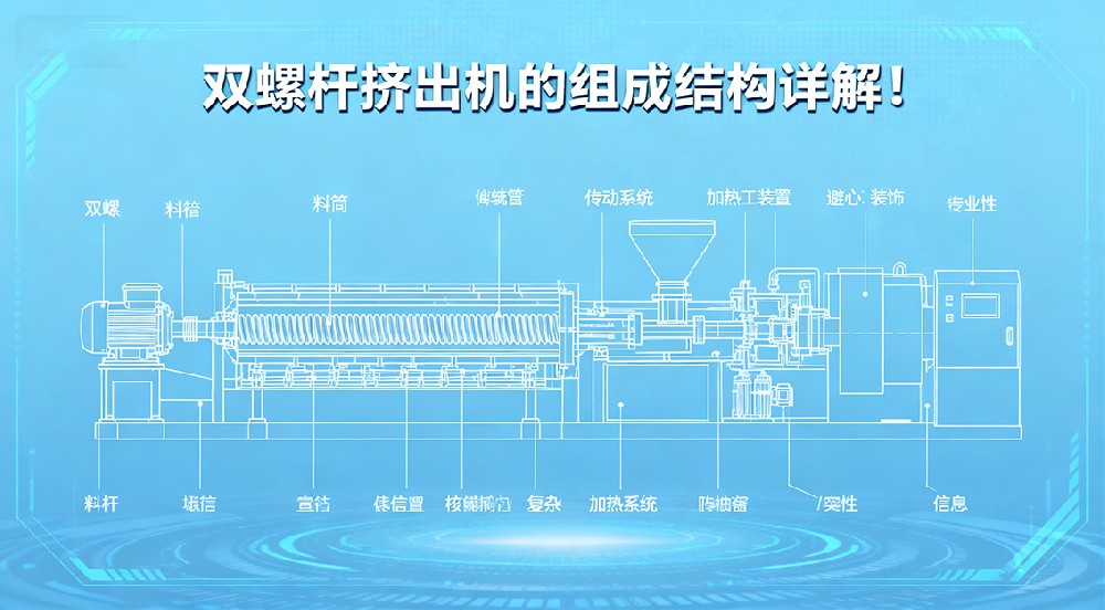 雙螺桿擠出機(jī)的組成結(jié)構(gòu)詳解！